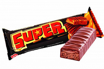 Батончик Супер шоколадный с нугой и мягкой карамелью 40г