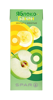 Нектар SPAR Яблоко/Банан 0,2л