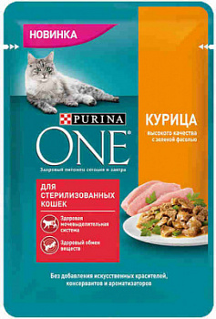 Корм влажный для кошек с чувствительным пищеварением Пурина Ван Курица/Морковь 75г