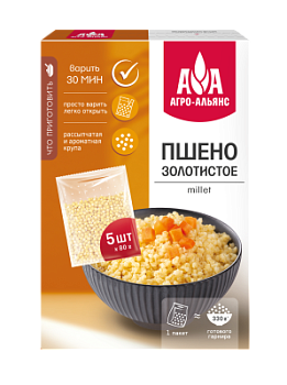 Крупа пшено Агро-Альянс в пак/вар 5*80г