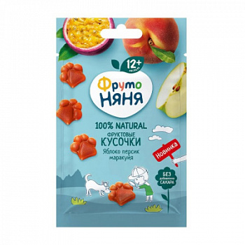 Кусочки фруктовые ФрутоНяня Яблоко/Персик/Маракуйя с 12мес 15г