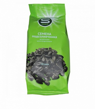 Семечки SMART черные жареные 200г