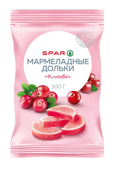 Мармелад SPAR Дольки Клюква 300г