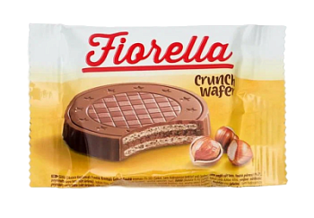 Вафли Фиорелла в молочном шоколаде с орехом 26г