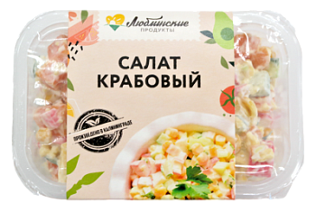 Салат с крабовыми палочками г/уп ЛП 200г