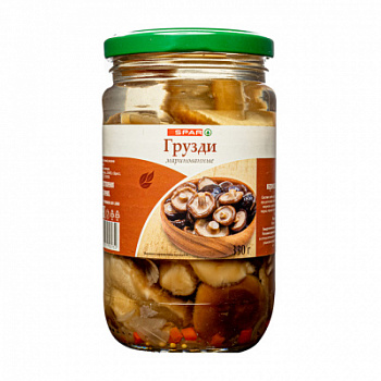 Грузди маринованные SPAR стерилизованные 330г