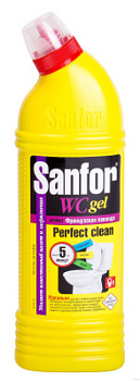 Средство для сантехники Санфор 750г Wc гель лимонная свежесть