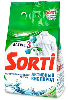 Порошок стиральный Сорти автомат Активный кислород 1,5кг