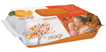 Салфетки влаж детские Слипи Апельсин А120