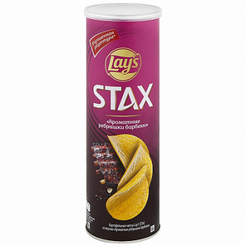 Чипсы Лейз Стакс Ароматные ребрышки барбекю 140г