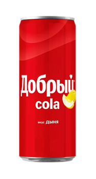 Напиток газ Добрый Кола Дыня 0,33л ж/б