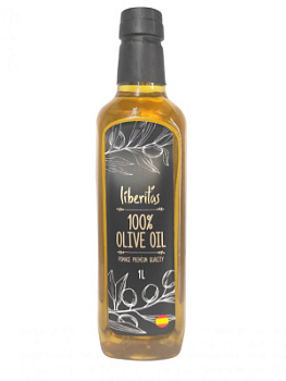 Масло оливковое рафинированное Либеритас Помас с добавлением нерафинированного 1л пл/б