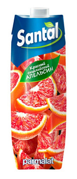 Напиток сокосодержащий Сантал Красный сицилийский апельсин 1л
