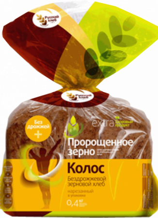 Хлеб зерновой Колос РХ бездрожжевой нарезанный 400г