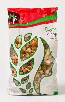 Макар изд Rossana e`pappare Конкилье Триколор томатно-шпинатные 400г