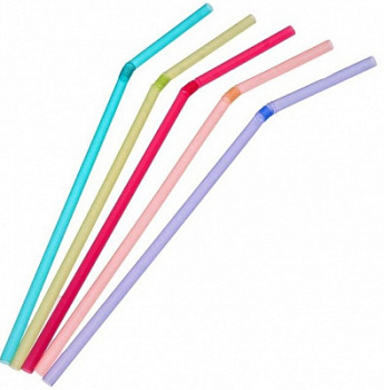 Трубочки для коктейля гофрированные 210мм