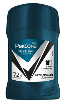 Део Рексона 50мл Мен Невидимый на черном и белом стик муж