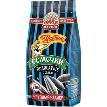 Семечки От Мартина полосатые с солью 250г
